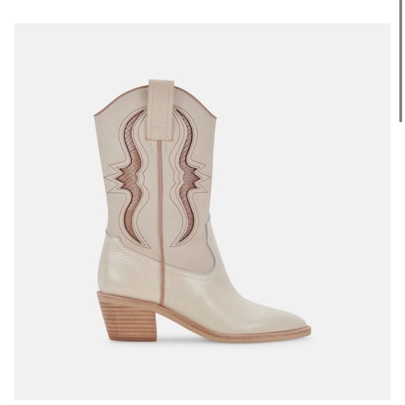 Dolce Vita Suzy Sand embossed leather boots - Picture 3 of 6